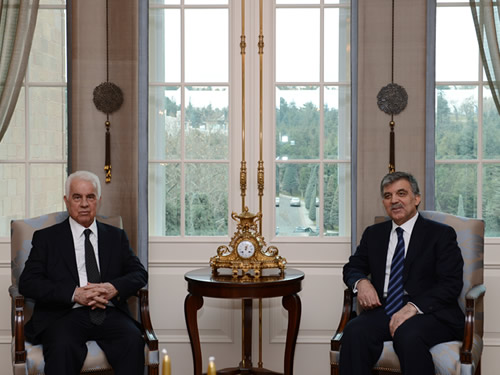 KKTC Cumhurbaşkanı Eroğlu Çankaya Köşkü’nde